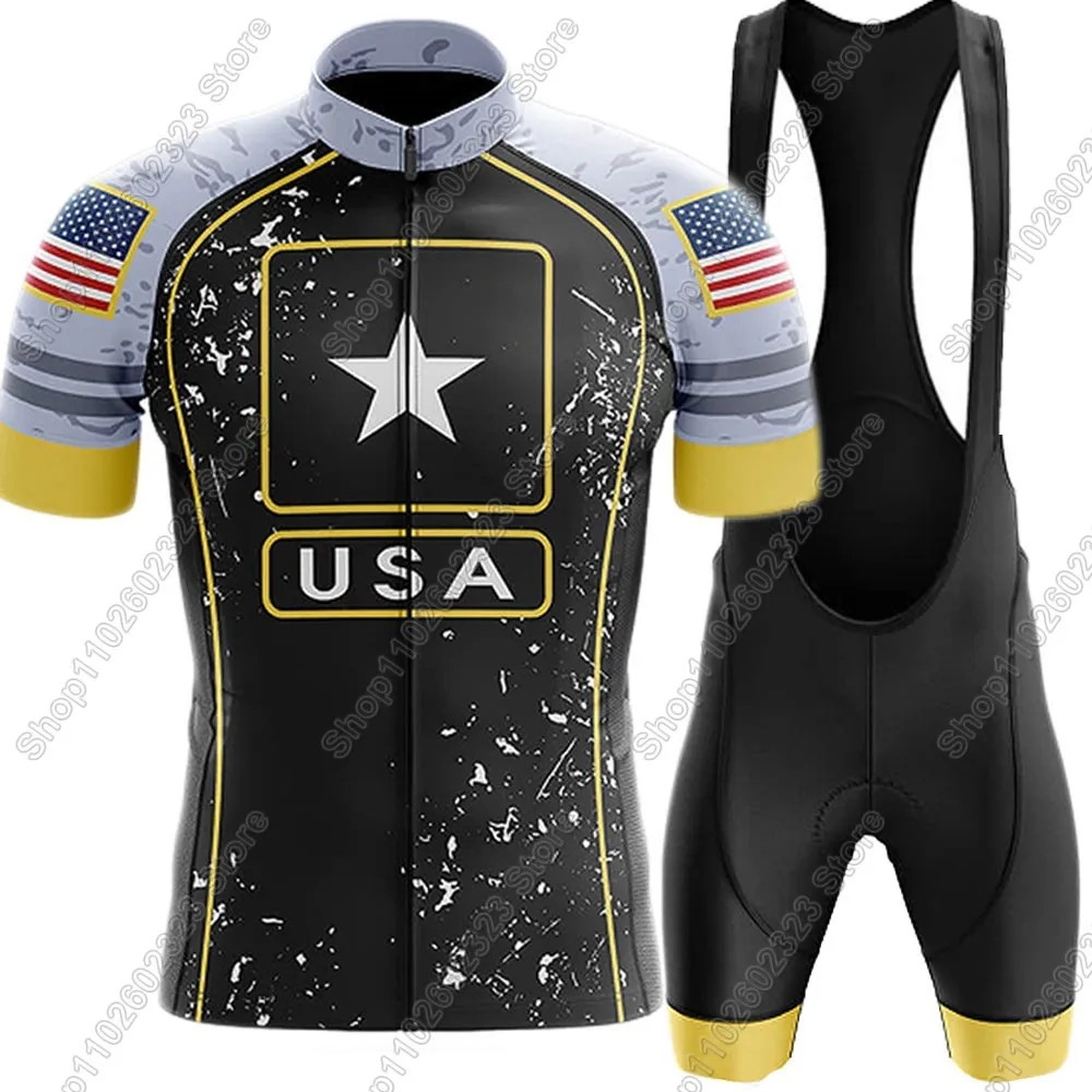 

Комплект велосипедного трикотажа армии США 2025 года, летняя мужская одежда для велосипеда, рубашки для шоссейного велосипеда, костюм, шорты нагрудник для велосипеда, MTB Ropa Maillot
