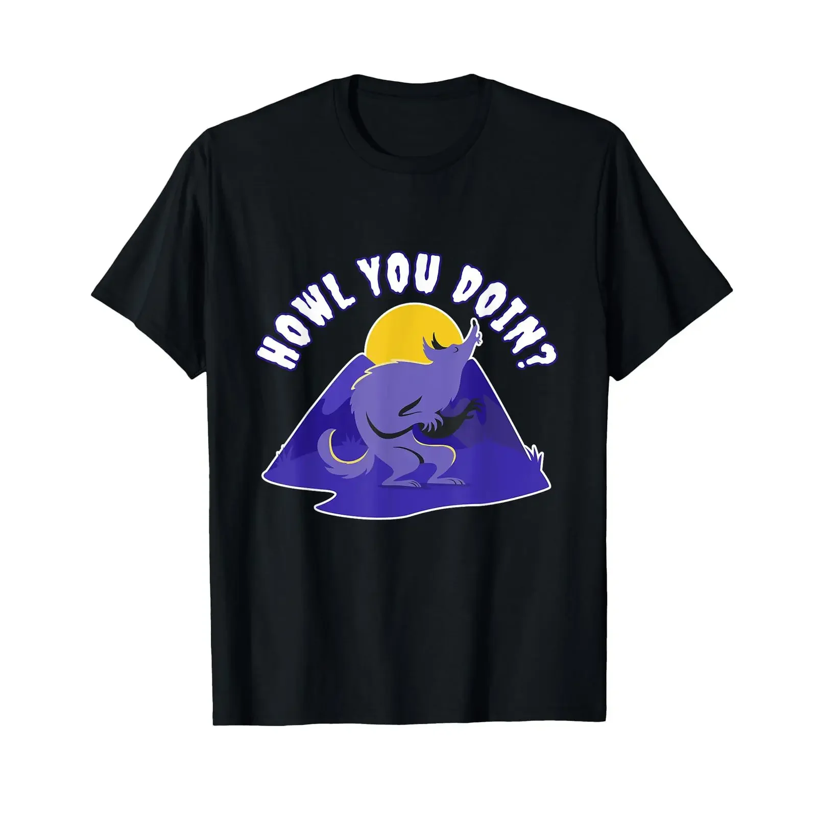 Howl You Doin Werewolf Claws Transformation To Wolf T Shirt vintage Washed streetwear Slightly Unisex Top For Everyday Wear