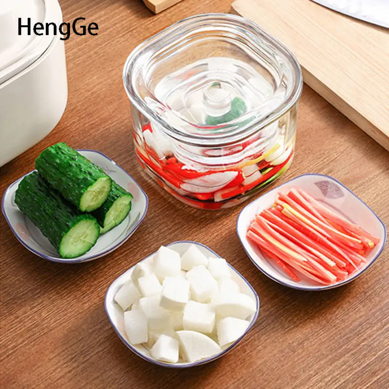 Korean Thickening Glass Jar Simplicity Seal Up Glass Container Pickle Jars Radish and Pickled Vegetables Storage Glass Bottle