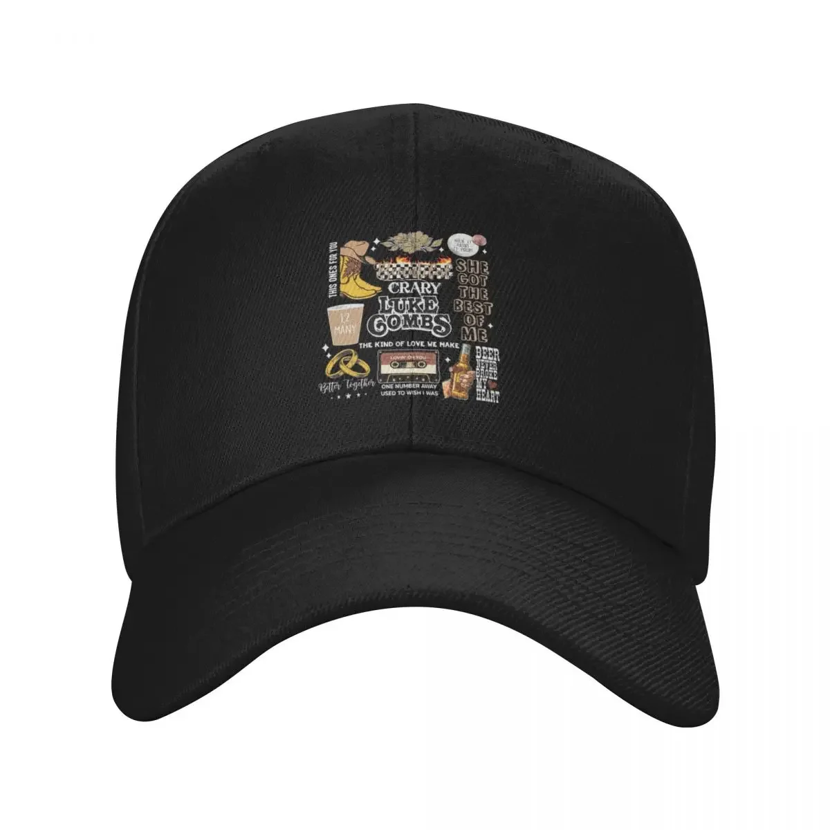 Luke Combs Vintage texas music rodeo Baseball Cap Sunscreen fishing caps man Female Men's