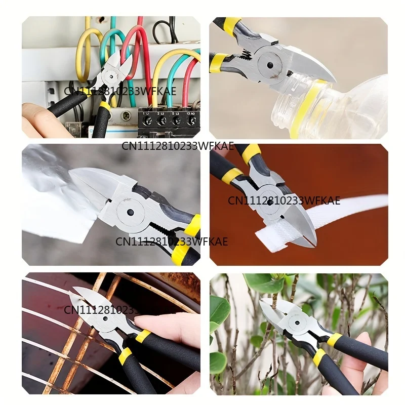 4/6/8 Inch Mini Outlet Forceps, Loaded Small Heavy Duty Wire Cable Cutter with Soft Anti-Slip Handle