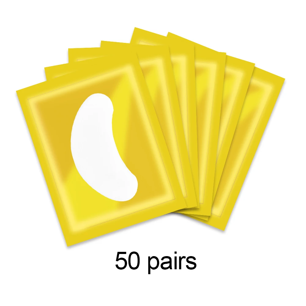 50 Paar Wimpernverlängerungs-Patches, Hydrogel-Patches, Gel-Pad, Make-up, Wimpernlift-Werkzeuge, unter den Augenklappen, Pads für Wimpernverlängerung