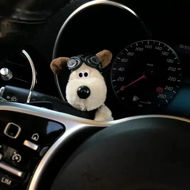 Car Wiper Rod Decoration Figure Plush Puppy Turn Signal Switch Ornament Automotive Interior Accessories Door Handle Decoration image 5