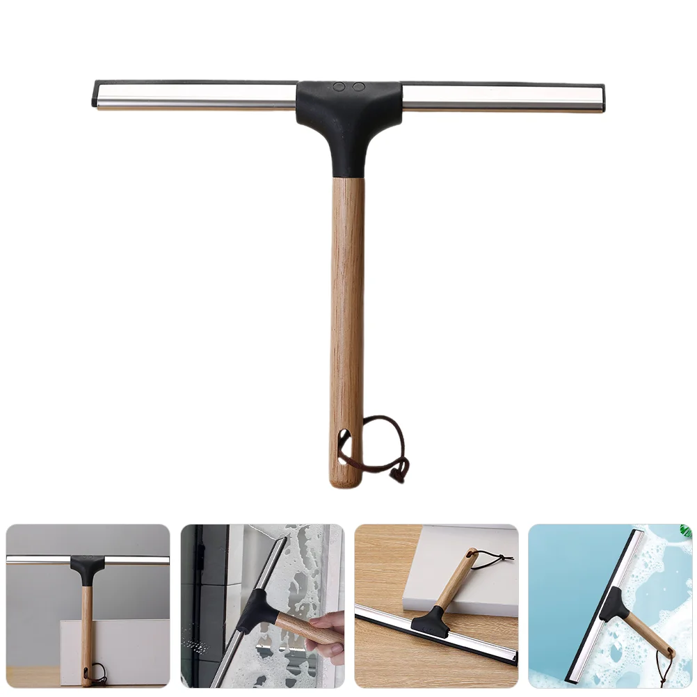 

Wooden Handle Glass Wiper Shower Door Squeegee Window Cleaner Squeegees for Showers