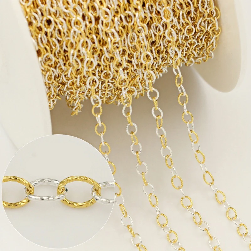 14K Gold Filled Cable Chain Splicing Chain  For Jewelry Making, Unfinished Chain Necklace Bracelet Footage