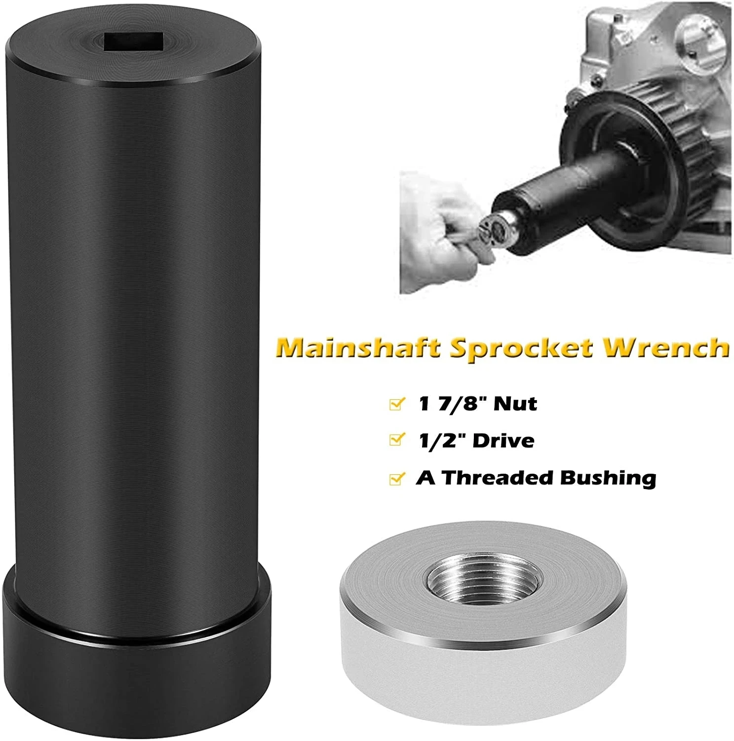 1 7/8 Main Shaft Pulley Socket Tool for Harley-Davidson 1936-2006 Big Twins & 1999-2006 Twin Cam Wrench Car Accessories