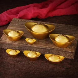 Alloy ingots Imitation Gold Antique Attracting Wealth Desktop Ornaments Living room decorations Opening and housewarming gifts