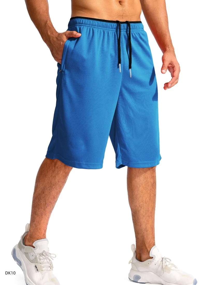 

Баскетбольные шорты до колен, мужские свободные шорты для бега, спорта, тренажерного зала, из дышащей сетчатой ткани, для фитнеса и тренировок, мужской стиль