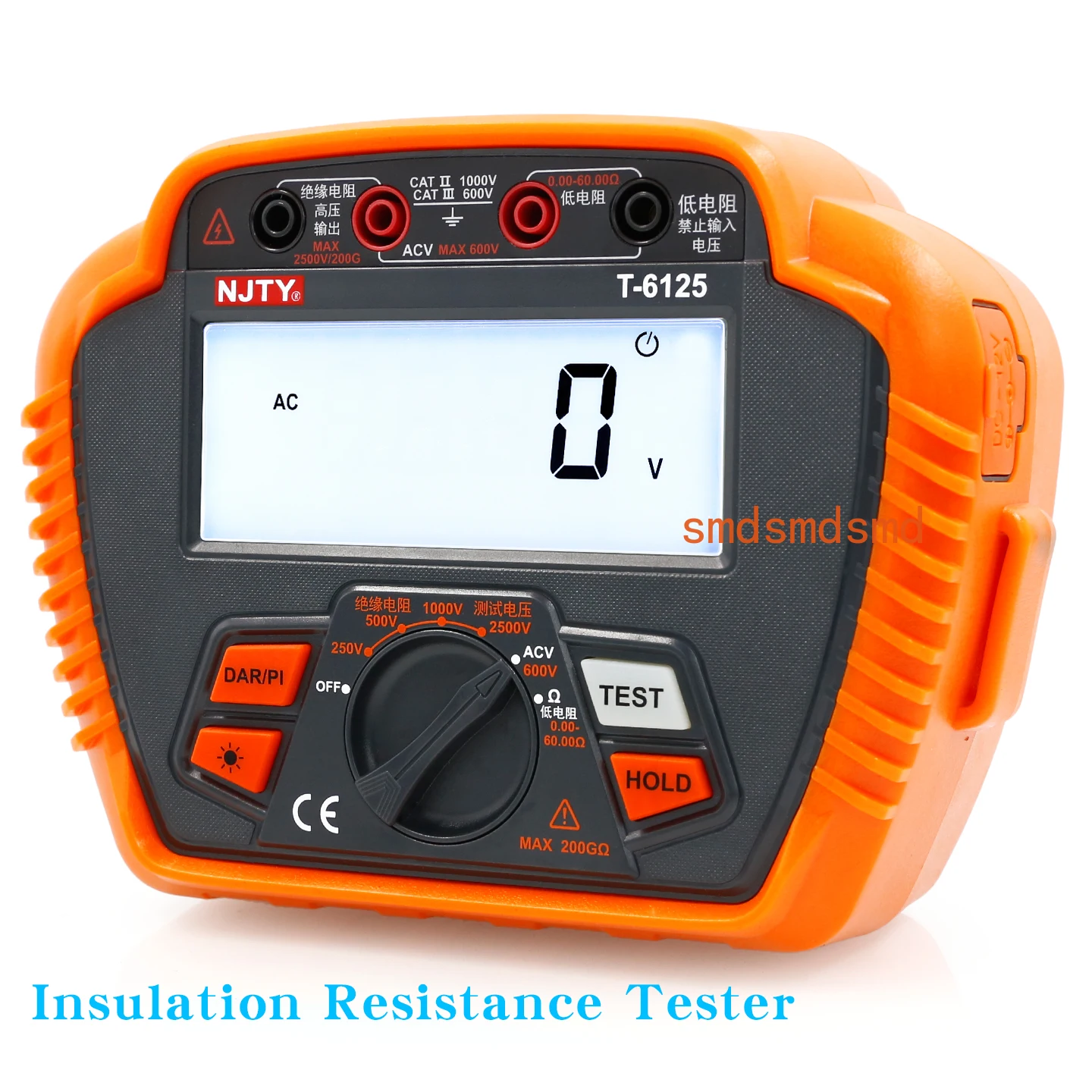 

nsulation Resistance Tester T6125 High-Precision Digital Megaohmmeter 500V 2500V Intelligent Handheld Resistance Meter