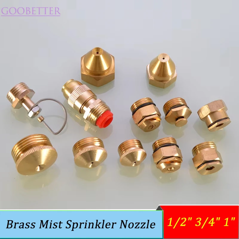 

Brass Mist Sprinkler Nozzle 1/2" 3/4" 1" Adjustable Garden Lawn Irrigation Watering Fitting, Middle Distance Spray for Plants