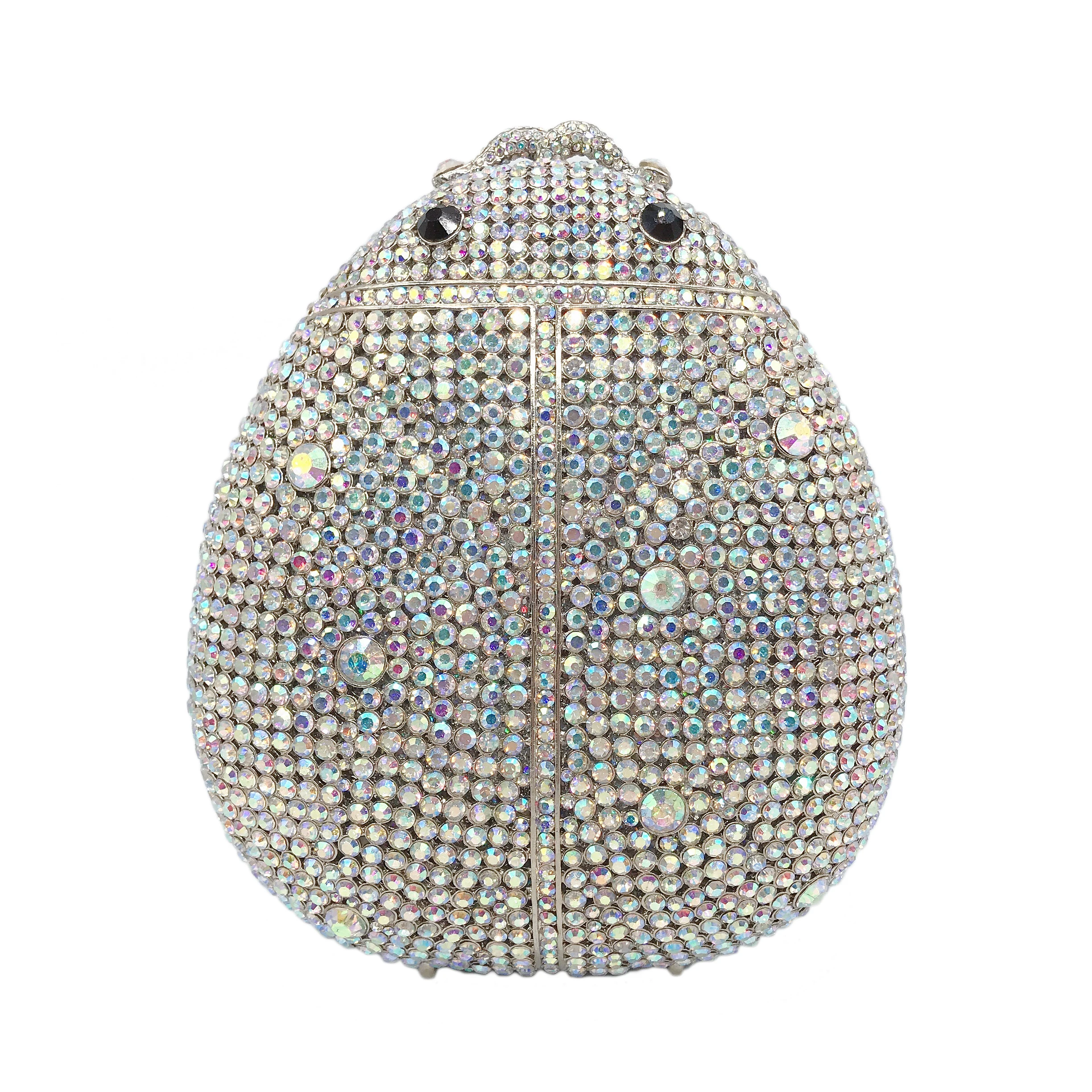 High Quality Insect Shape Design Colorful Diamond Rhinestone Women's Crystal Clutch Bag for Evening Events
