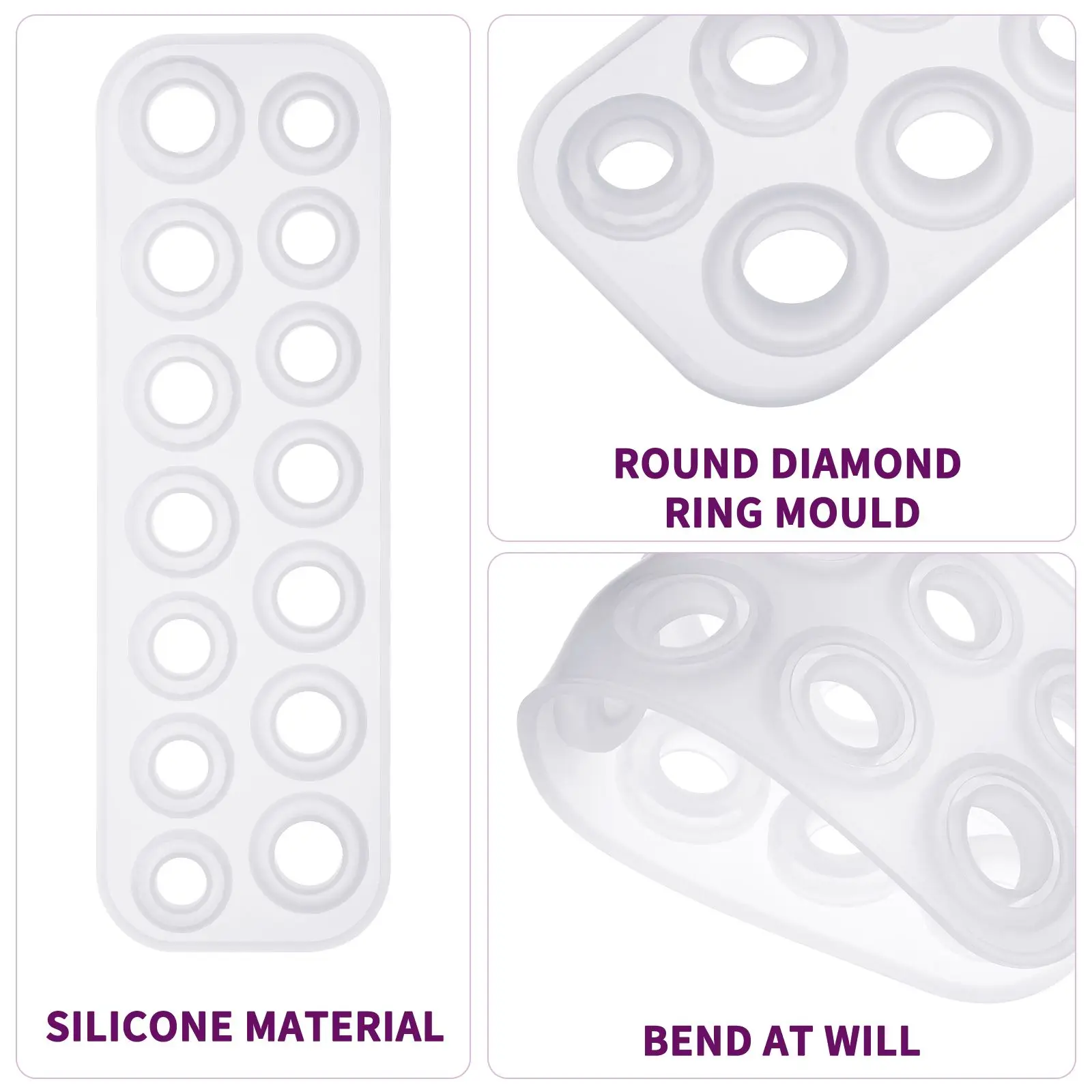 

Silicone Ring Finger Casting Handmade Epoxy Jewelry DIY Tool Crystal Resin Crafts Accessories Epoxy Molds Parts