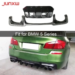 ABS Gloss Black Rear Bumper Diffuser For BMW 5 Series F10 M Sport M5 2011-2016 Rear Bumper Lip Diffuser Extension Carbon Look