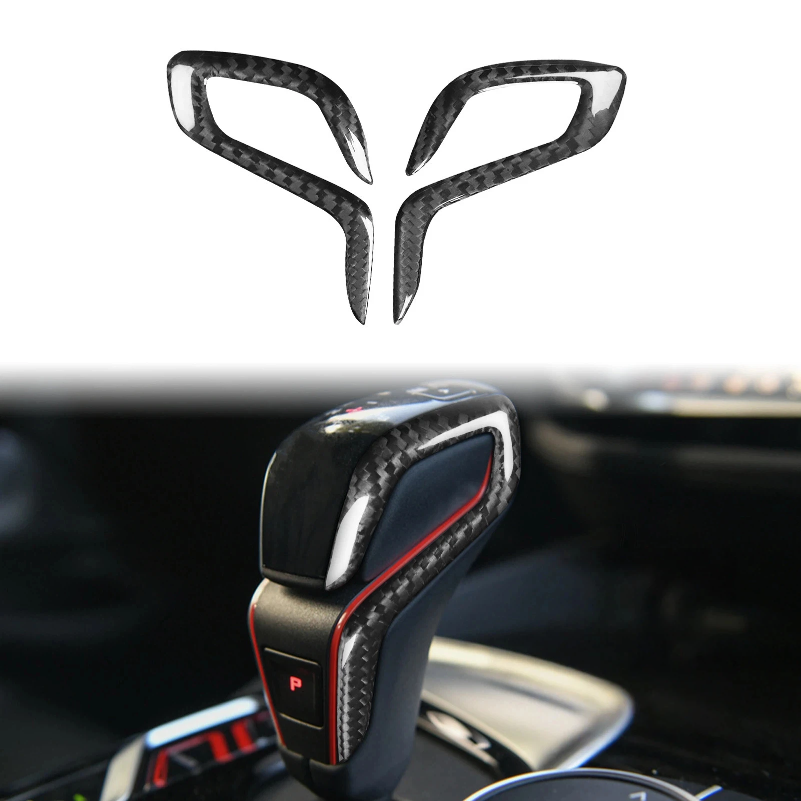 

For BMW M-series carbon fiber shift head interior modification stickers, carbon fiber decorative stickers