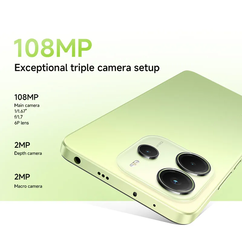 الإصدار العالمي الجديد لهاتف Xiaomi Redmi Note 14 4G الذكي 128GB / 256GB ROM 33W 5500mAh MTK Helio G99-Ultra 120 هرتز AMOLED 108MP