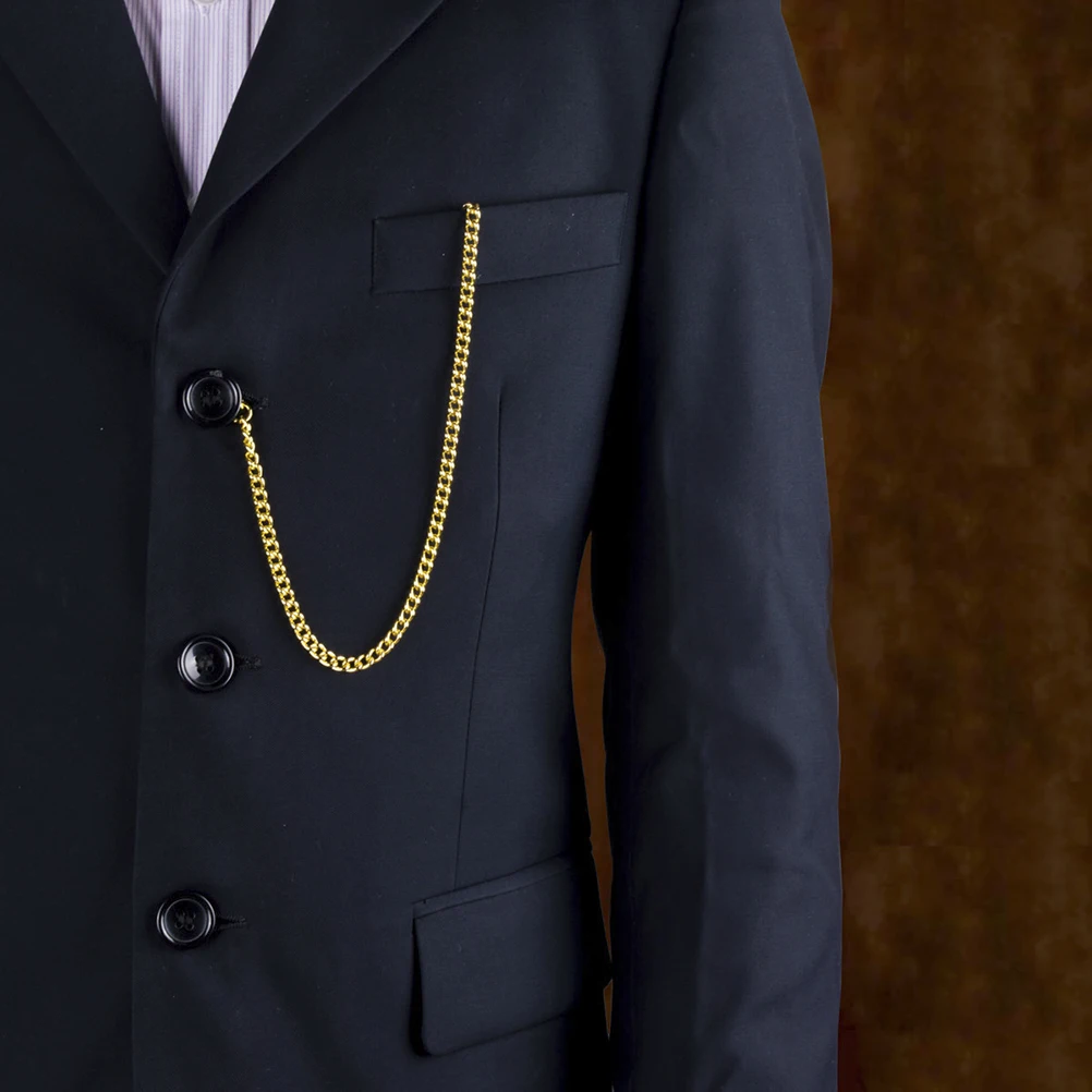 

65 Cm Pocket Watch Chain Jewelry Men's Jeans Anzug Weste Kette Strap Golden Taschenuhrenketten Watches