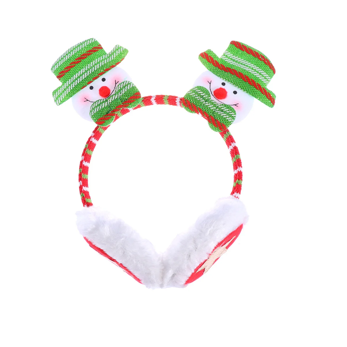 2 Stuks Kerst Oorbeschermers Warme Oor Covers Cartoon Winter Hoofdbanden Sneeuwpop Ijsbeer Party Kostuum Hoofddeksels Kerst Oorbeschermers
