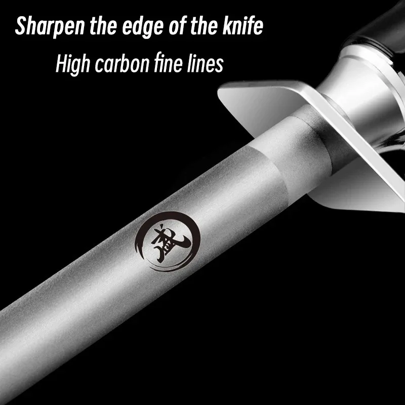 12 Inch Sharpening Rod Butcher Knife Sharpener Professional Kitchen Knife Quick Sharpening Steel Tool for Home Use