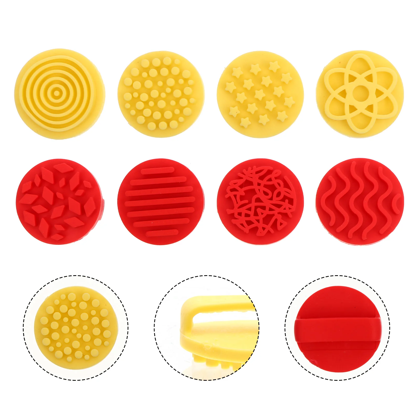 

8 Pcs Rubber Stamps Kids Painting Tools Premium Quality Safe Crafts Drawing Toys Various Patterns Improve Hand On Ability