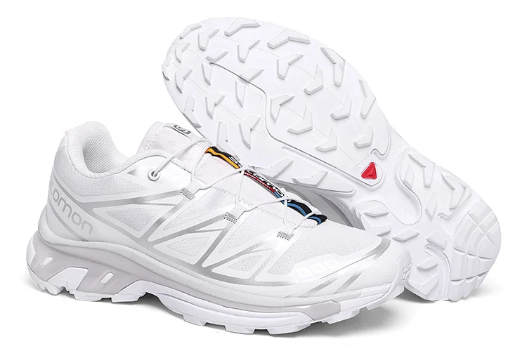 Salomon XT-6 ADVANCED Trailrunningschoenen voor heren en dames, Triple White, Contagrip-buitenzool