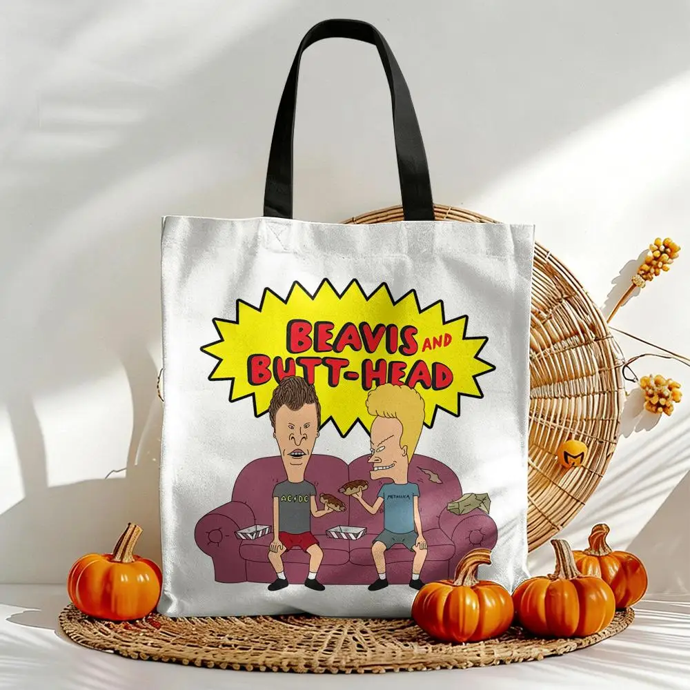 Storage Bags Anime Beavis And Butthead Tv Canvas Double-Side