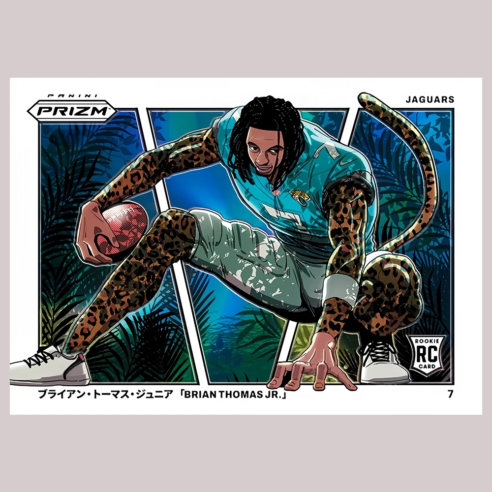 PANINI 2024 FUSSBALL Manga horizontal DIY hausgemacht 15 TEILE/SATZ BROCK JOE GREENE TERRY PUKA Rainbow Flash Laser Sammelkarte