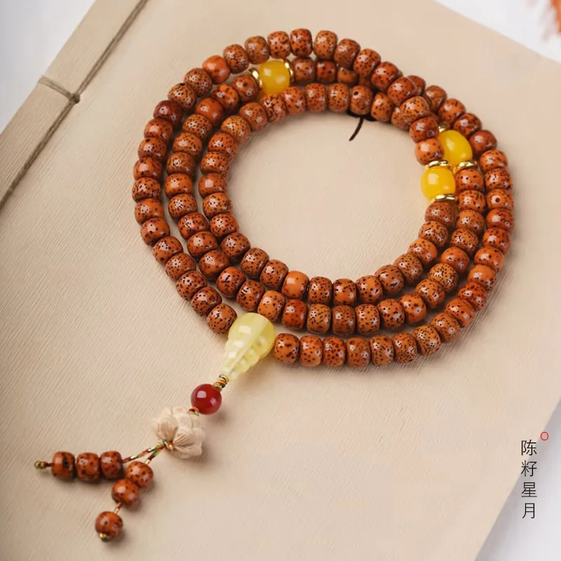 Chenzi Xingyue Bodhi Barrel DIY Sunflower Style Bracelet, Size 6*8, Unisex Prayer Bead Jewelry