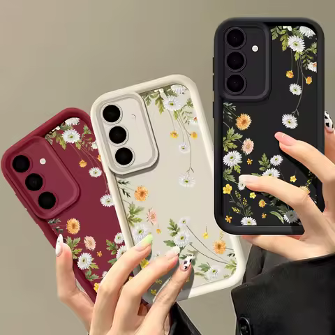 Little Flower Soft Phone Case For Samsung Galaxy S25 S24 FE S25 Edge S23 S22 Ultra Plus A17 A56 A16 A55 A54 A15 A26 A53 5G Cover