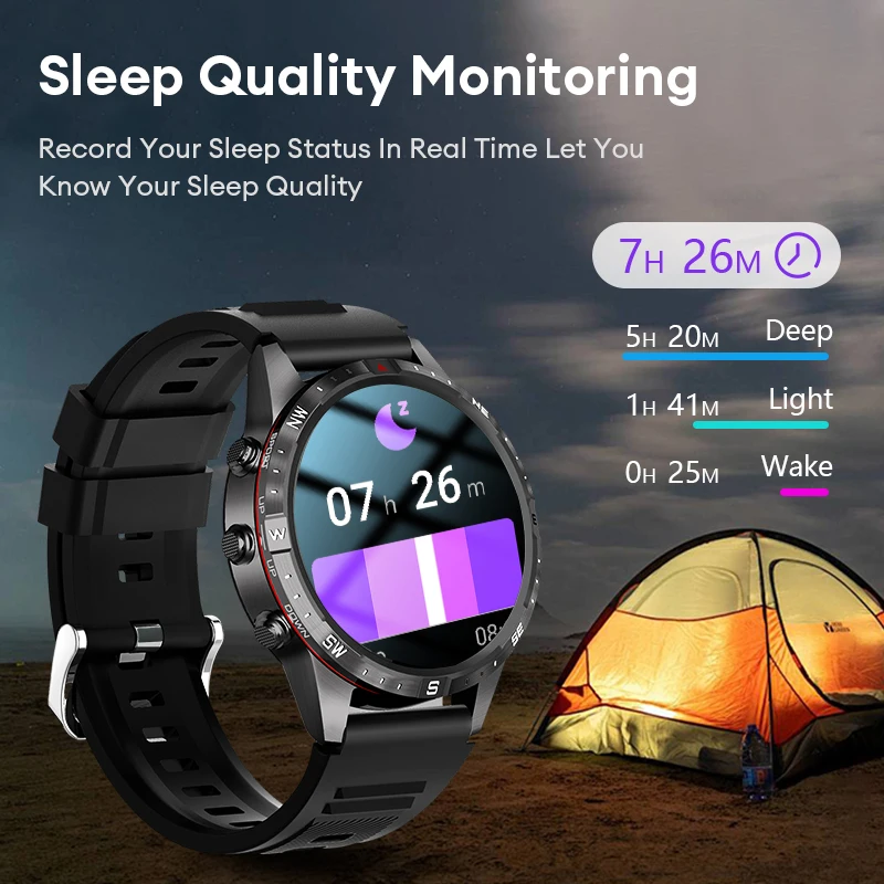 Aolon GT5pro Smart Watch Men 1.6 pollici Full Screen HD Bluetooth Call 100 + Sport Fitness Tracker Smartwatch impermeabile con bussola