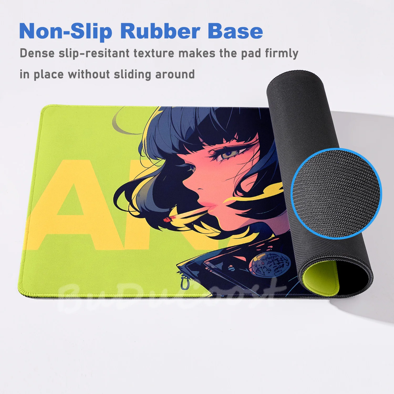 Large Cigarette Girl Game Mousepad Gamer Mouse Pad Gaming Speed Keyboard Pads XXL Rubber Desk Mat Laptop Table Carpet Mousemat