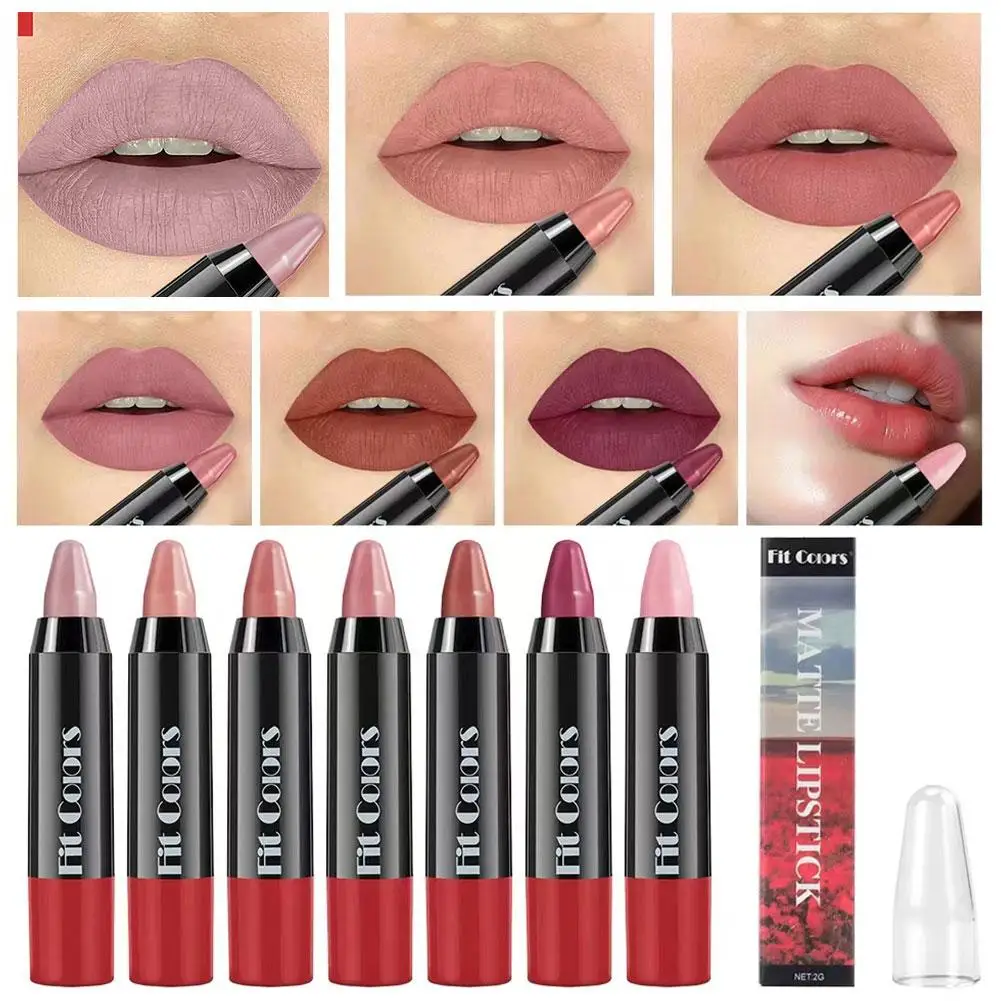 Vochtinbrengende Lippenbalsem Cosmetica-Waterdicht Mat Blijvend Potlood, Pigmenten Contouren Lippenstiftkrijt, Liner Bruine Lip N2f7