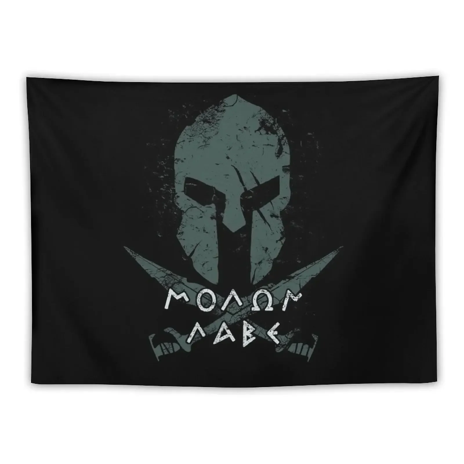 Spartan Molon Labe Helmet T-Shirt Tapestry Mushroom Wall Coverings Art Mural Room Ornaments Tapestry