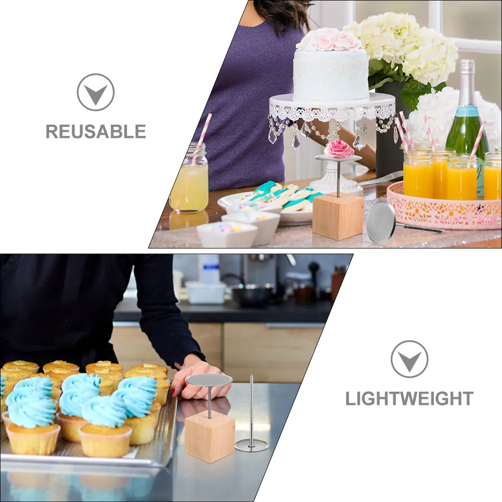 

1 Set Stainless Steel Cake Flower Nail Sticks Reusable Baking Decorating Tools Cupcake Rose Molding Piping Sculpting Kitchen