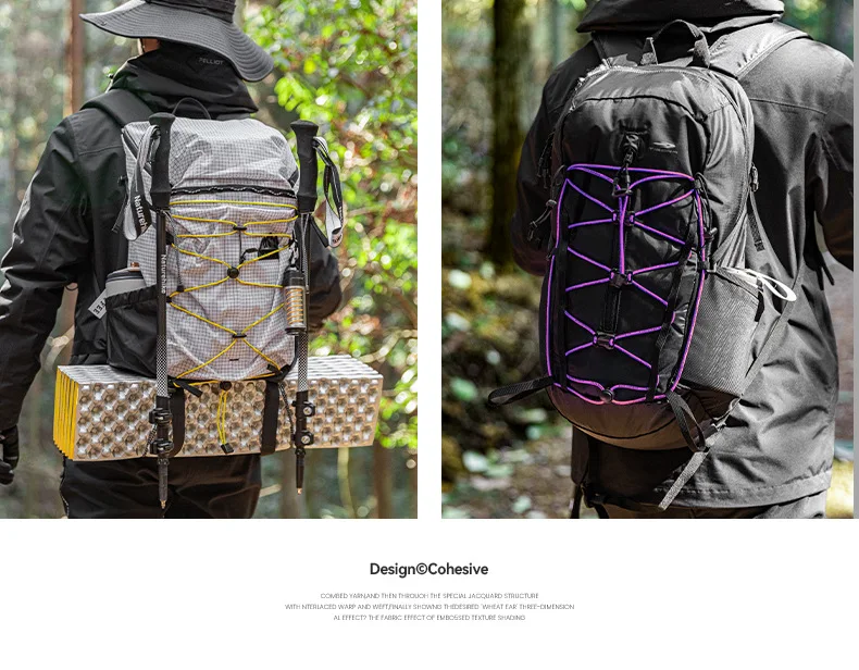 18-teiliges Outdoor-Rucksack DIY Elastisches Kordel-Set Bungee-Seil-Set Wanderrucksack-Modifikationssystem Erweiterungsgurte Zubehör – Detail 11