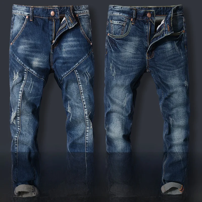 

2026 New Men's Loose Fit Harlan Jeans Autumn Winter Faionable Korean Sle Versatile Long Pants Straight Leg Jeans