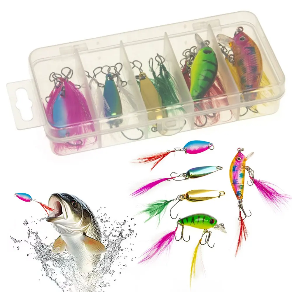 

Набор из 20 искусственных рыболовных приманок с пайетками и перьями, многофункциональные, съемные, многоразовые, для рыбалки