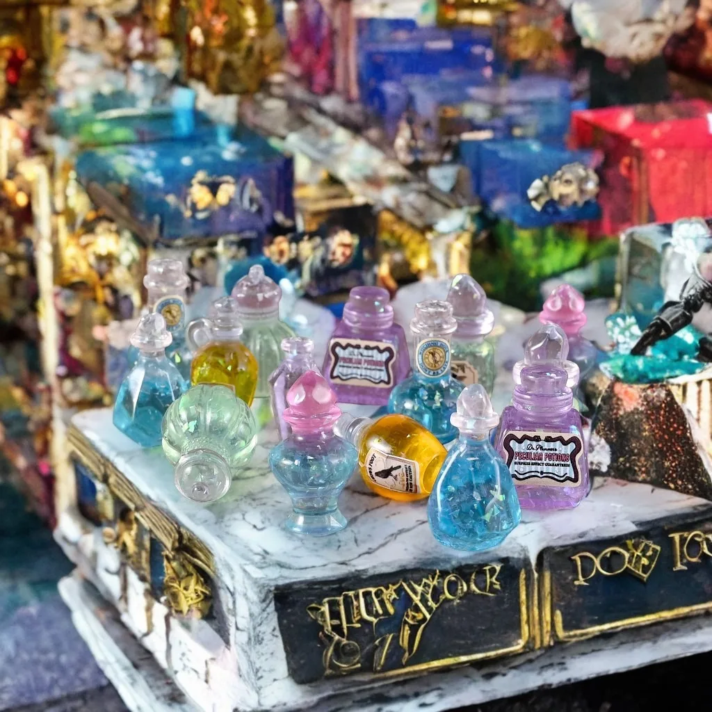 10pcs Dollhouse 1:12 Miniature Resin Cute Granules Retro Magic Potion Bottle Small Ornament