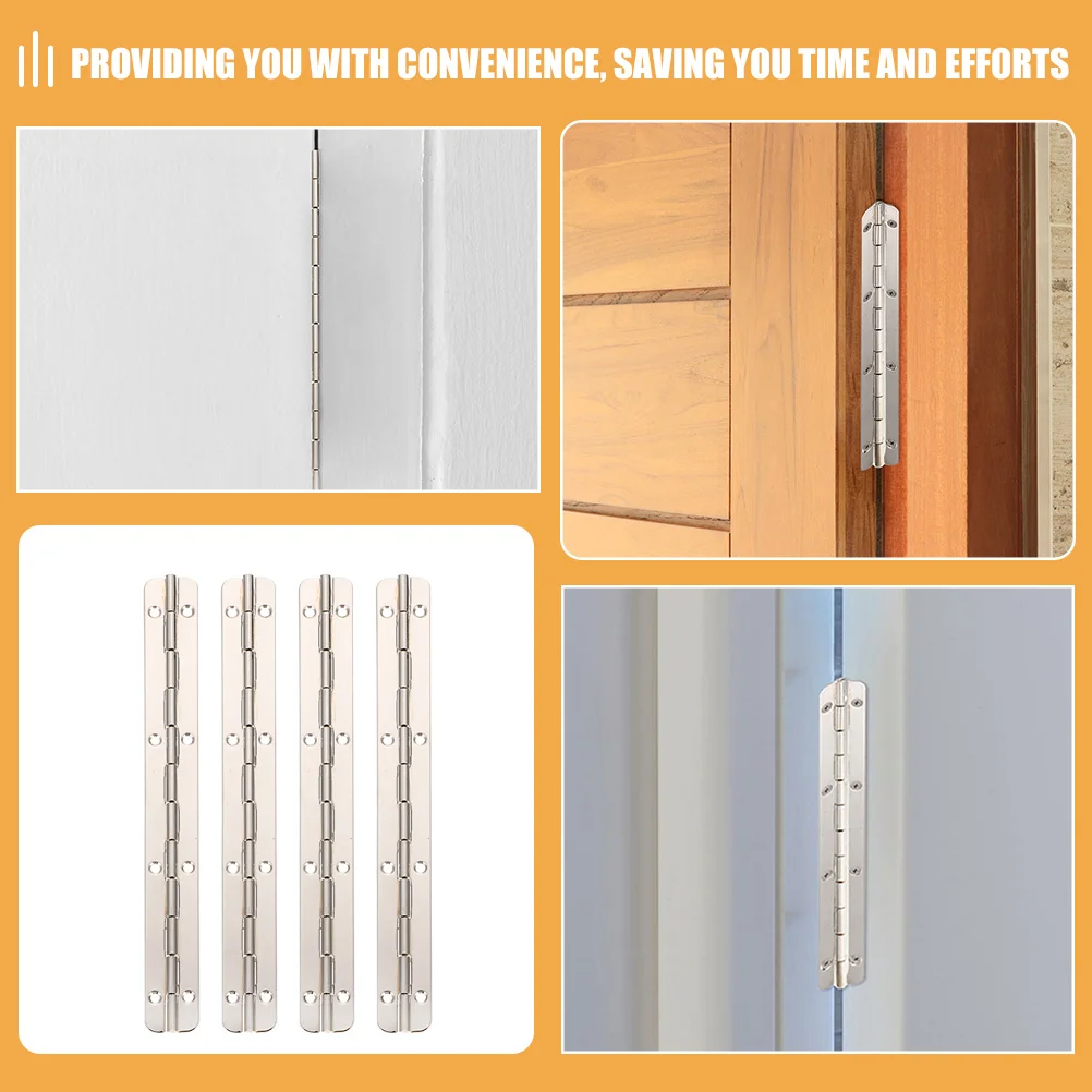 Bisagras de caja de joyería de Metal, bisagras de Piano largas y duraderas para caja de madera, manualidades DIY, bisagra de Piano, caja de joyería, bisagra de Metal, 4 Uds.