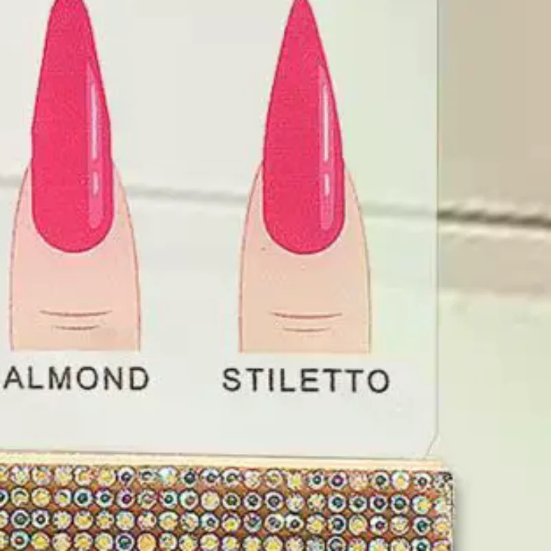 Acrylic Press On Nail Display Rack Transparent Scratch-resistant Nail Shapes Signboard for Home DIY Manicure Nail Lovers