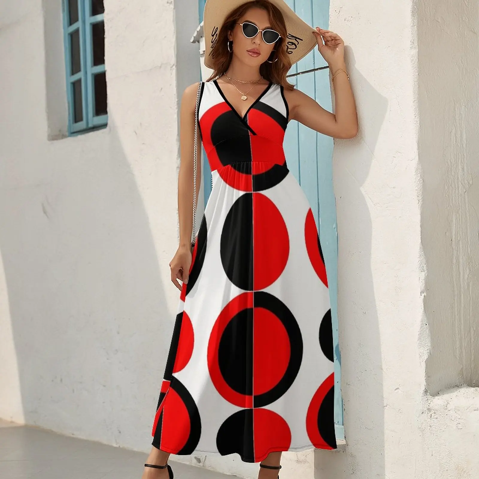 Mod Circles Sleeveless Dress evening dress ladies dresses for womens dress women summer Women's skirt