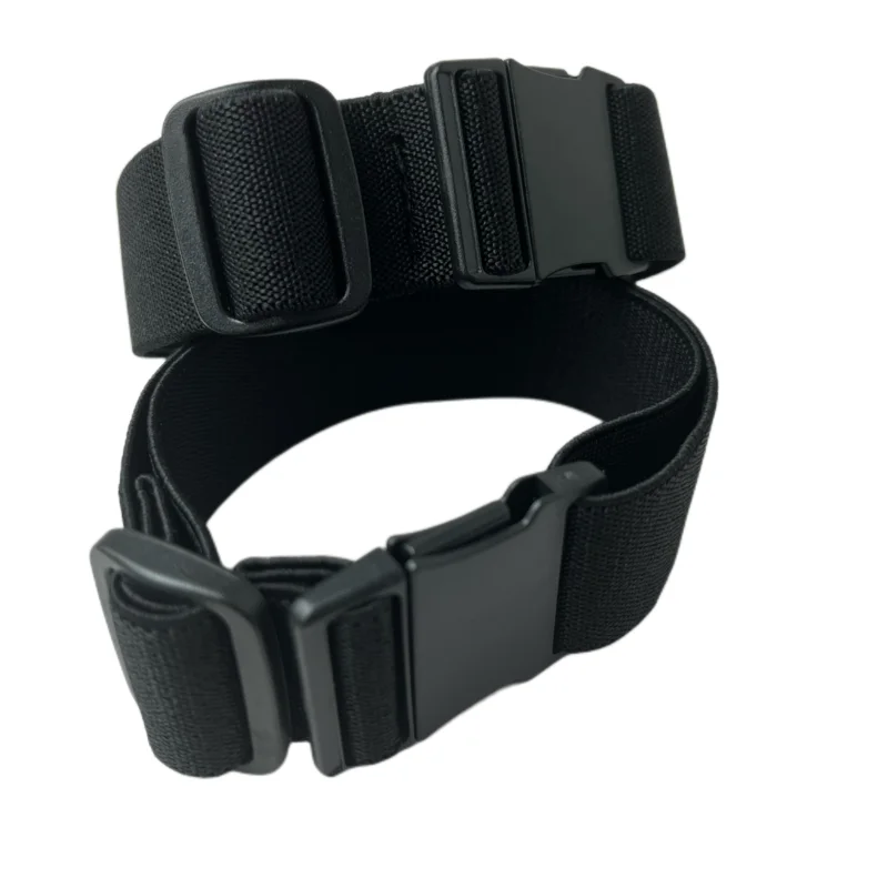 Unisex 2 Pack 2 loop Invisible Pants Adjuster Plastic buckle No Show Jacquard Elastic Belt