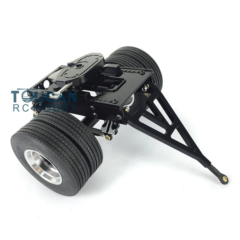 LESU Metal Trailer With Wheel Hubs for 1/14 Tamiyaya RC Tractor Truck DIY Model TH02030-SMT5