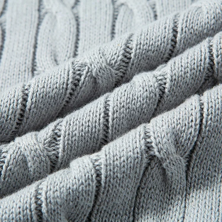 100% Baumwolle Herren Strick-Poloshirt Kurzarm Baumwolle Zopfmuster Retro Umlegekragen Lässiges Business-Oberteil – Detail 8