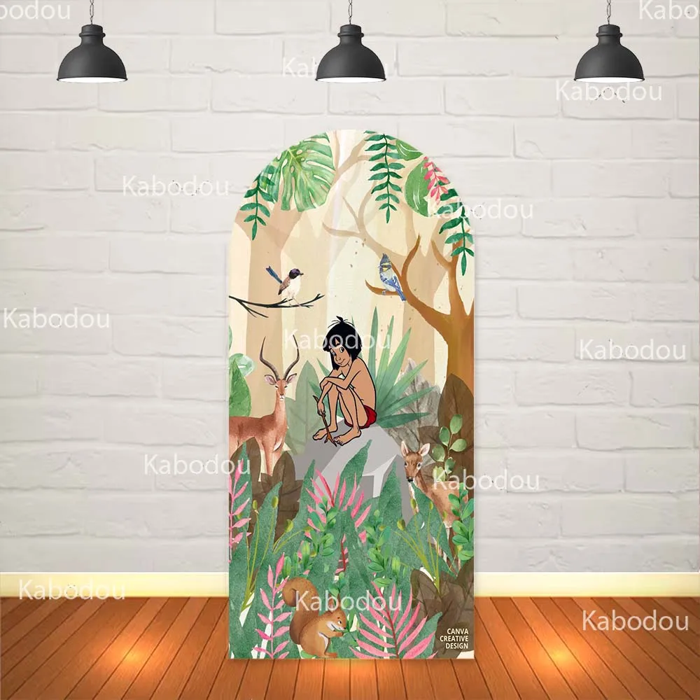 The Jungle Book Backdrop Arch Cover Boys Birthday Party Decoration Baby Shower Photography Background Studio Prop view 4