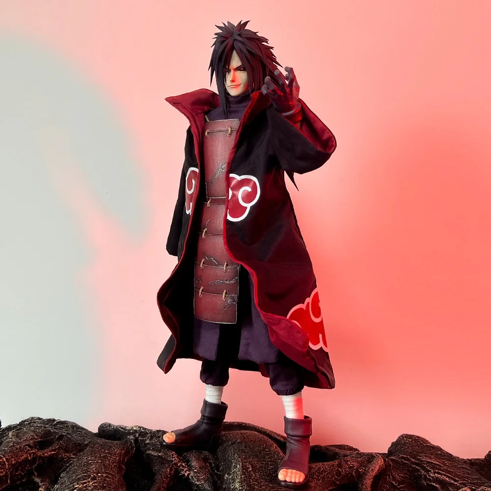 In Stock 1/6 Scale Naruto Uchiha Itachi Uchiha Madara Akatsuki Robe Cloak Model for 12-inch Action Figure Body DIY