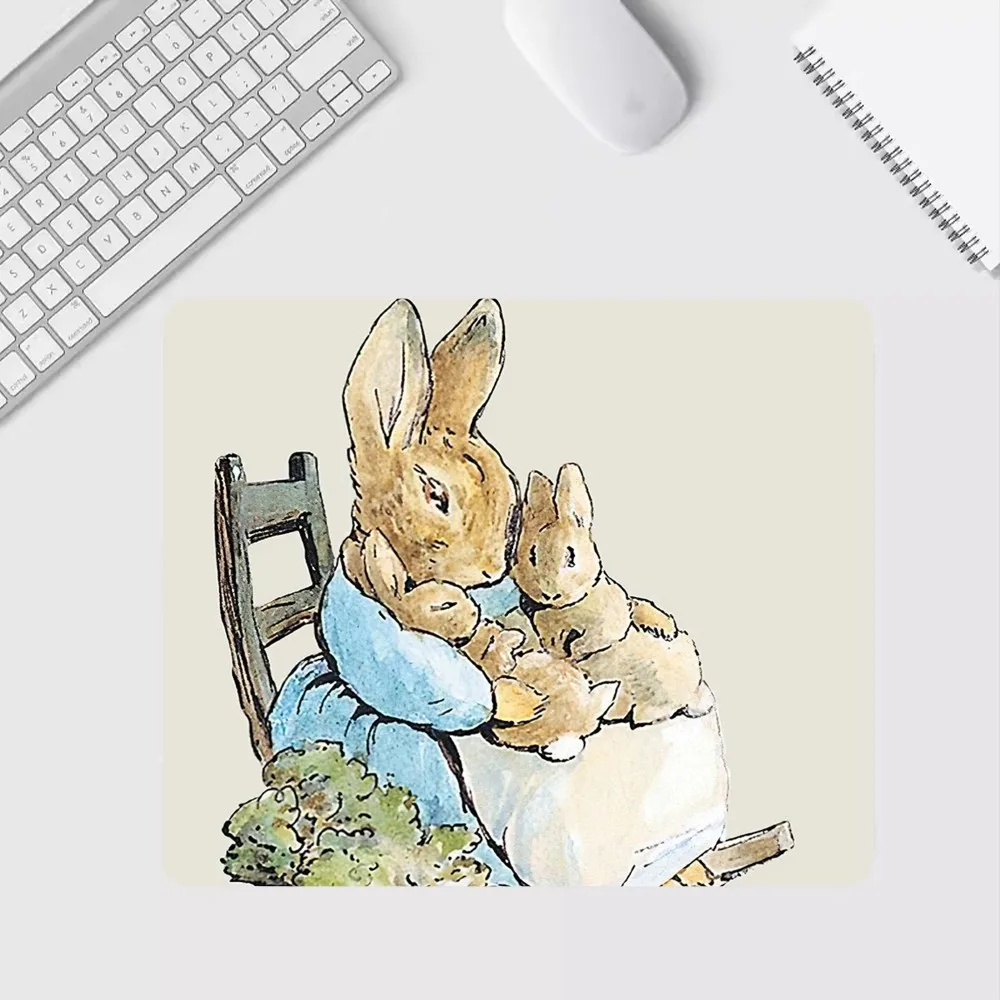 Cartoon P-Peter rabbit Mousepad Computer Desk Mat Table Keyboard Pad Laptop Cushion Non-slip Deskpad