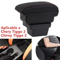 Reposabrazos de coche para Chery Tiggo 2, accesorios de interior de coche Chirey Tiggo 2, caja de almacenamiento de reposabrazos central dedicada con USB