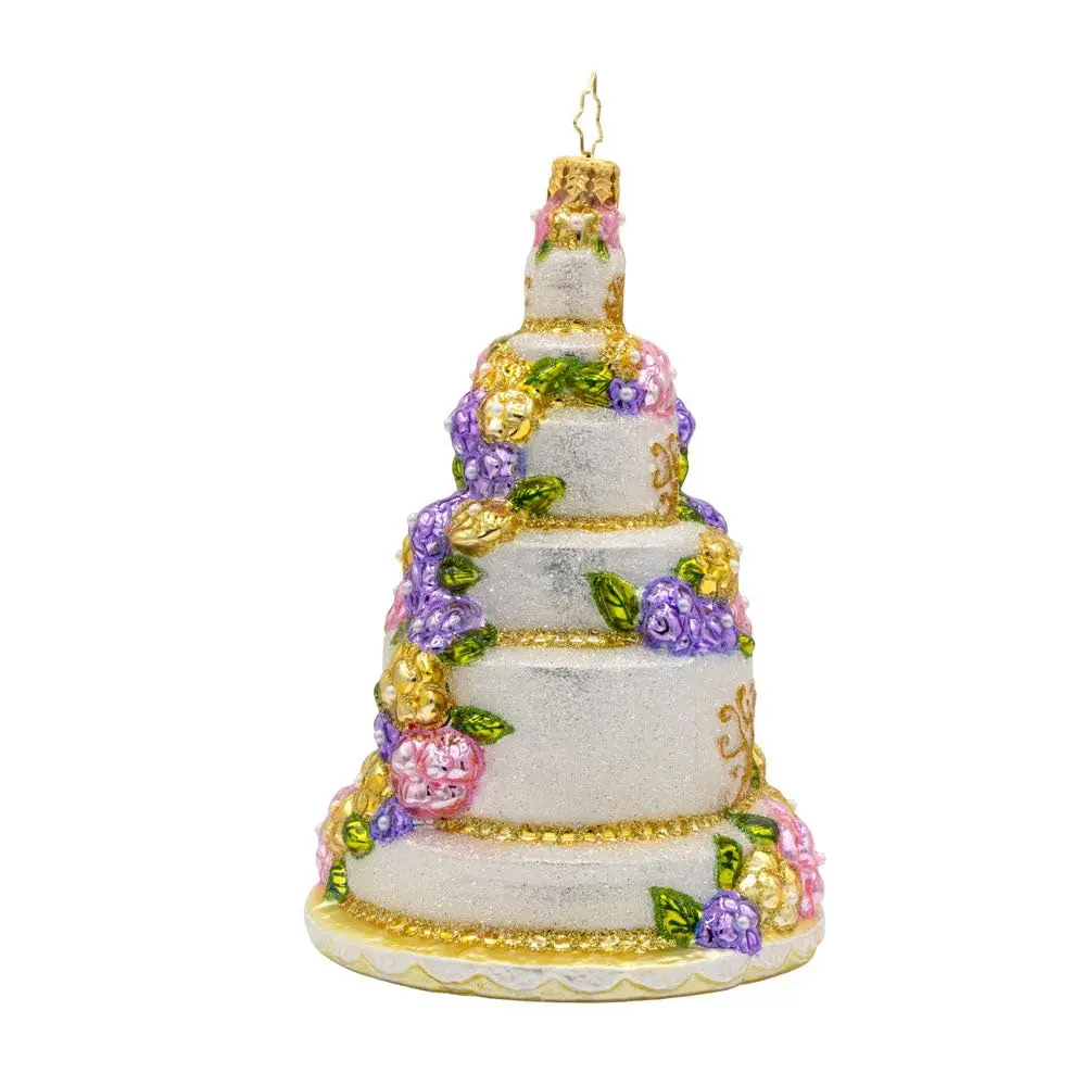 Hand-Crafted European Glass Christmas Tree Decorative Ornament, A Taste of Love