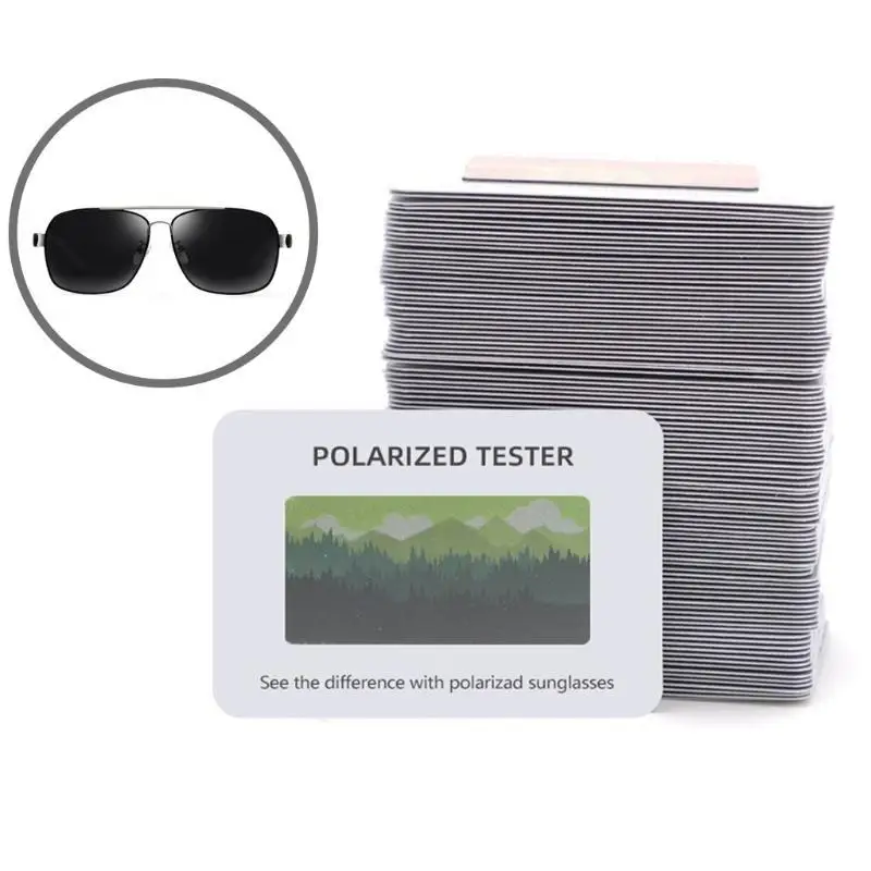 Y1UD Polarization แว่นกันแดด Tester, การ์ดทดสอบแว่นตาโพลาไรซ์, แว่นตาโพลาไรซ์ตรวจสอบอุปกรณ์เสริมกระดาษ, 6x4 ซม.