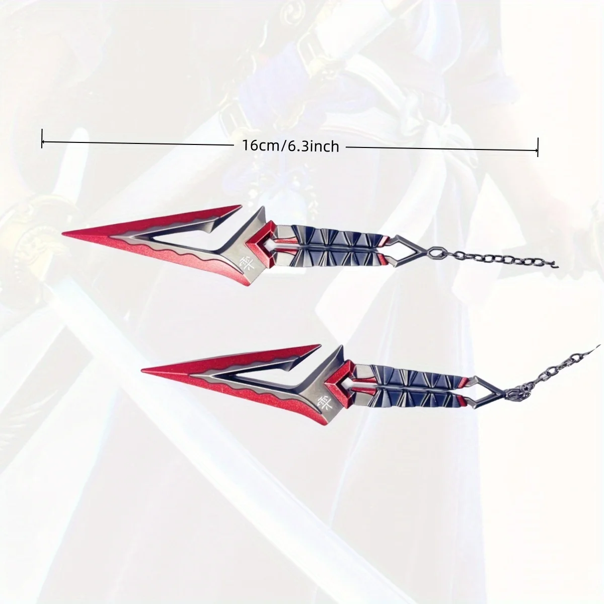 6.3 polegada valorant kunai metal katana espada original samurai sabre japonês katana sabre ninja faca cosplay acessórios prop brinquedo